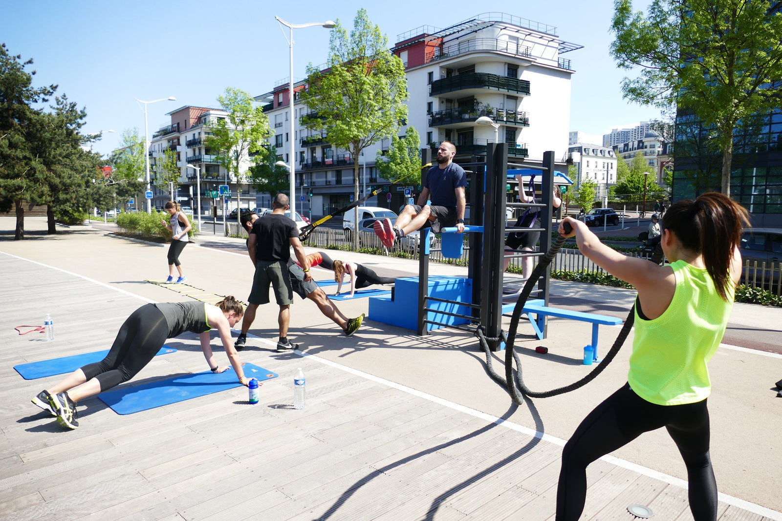 Athletes working out at a park to strengthen their core wondering, “Does collagen cause constipation?”