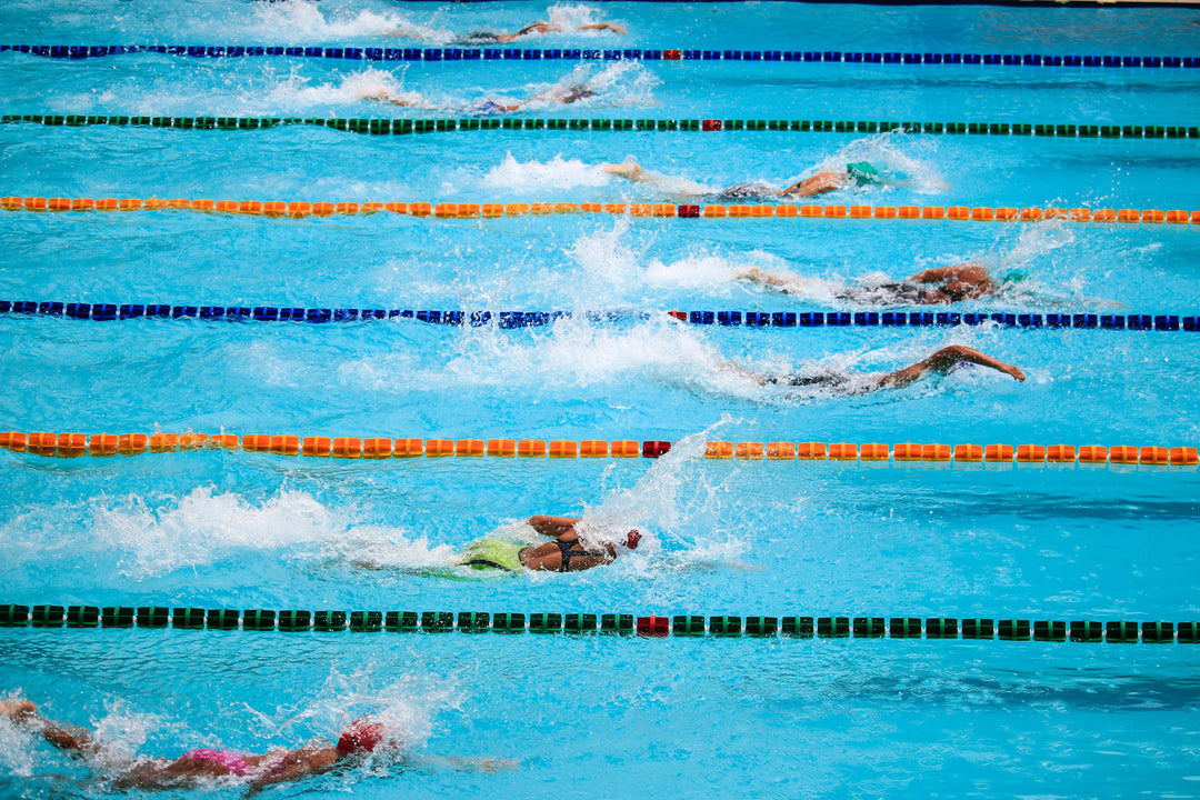 Elite athletes undergoing aquatic training for injury prevention